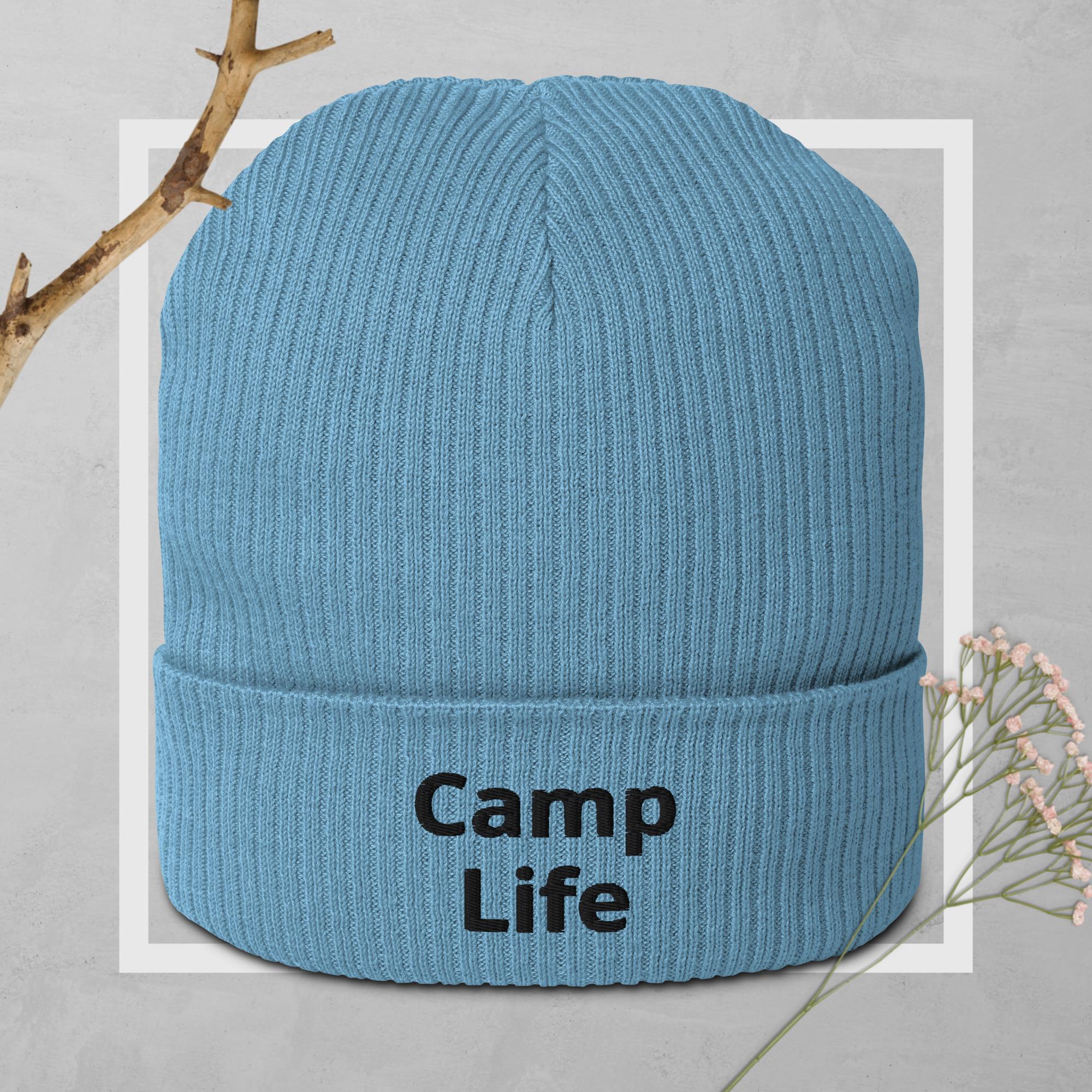 Camp Life Organic Ribbed Beanie Light Avio Blue